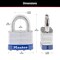 Master Lock Master Lock 1-1/2 in. H X 7/8 in. W X 2 in. L Steel 4-Pin Cylinder Exterior Padlock, PK2 5T - alternate 5